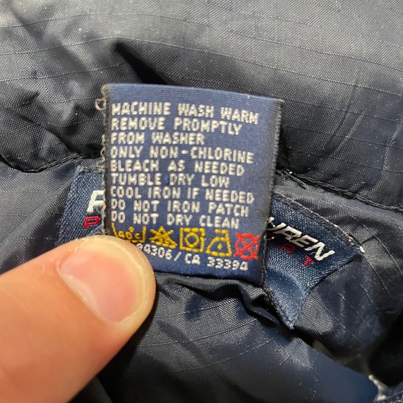 Ralph Lauren Polo Sport Navy Nylon Hooded Anorak Jacket Windbreaker Mens Small - Picture 10 of 10